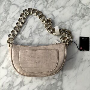 New cream purse textured